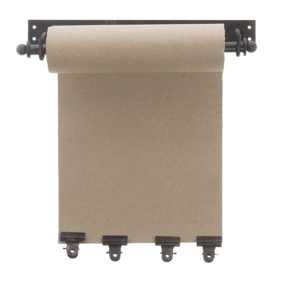 Kalalou Transitional Hanging Note Roll with 4 Clips, 11"L x 3"W, Brown