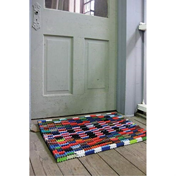 Kalalou Reclaimed Flip-Flop Door Mat, 30" x 20" x 20", Multicolor