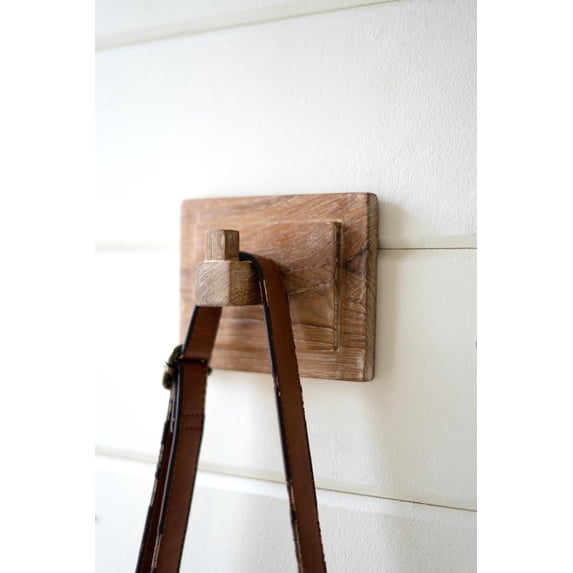 Kalalou Reclaimed Wooden Coat Hook Round