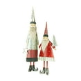 thumbnail image 1 of Kalalou Set of Two Metal Santas with Beards, 1 of 1