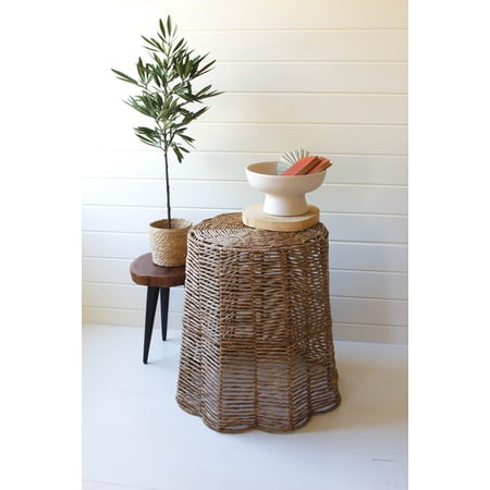 Kalalou Set of Three Woven Round Rush Wall Art - Varnished