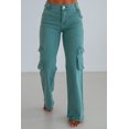 thumbnail image 1 of Kalani Risen Cargo Jeans - Jade, 1 of 5
