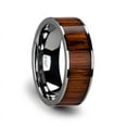 thumbnail image 1 of Kalani Tungsten Carbide Wedding Band Rare Koa Wood Inlay, 1 of 2