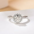 thumbnail image 1 of Kalapi Jewel 1.3 Ct Solitaire Round Cut Moissanite Ring for Her- 14K White Gold Plated Engagement Rings - Beautiful Sunbrust Wedding Anniversary Jewelry Gifts - Elegant Moissanite Jewelry, 1 of 3