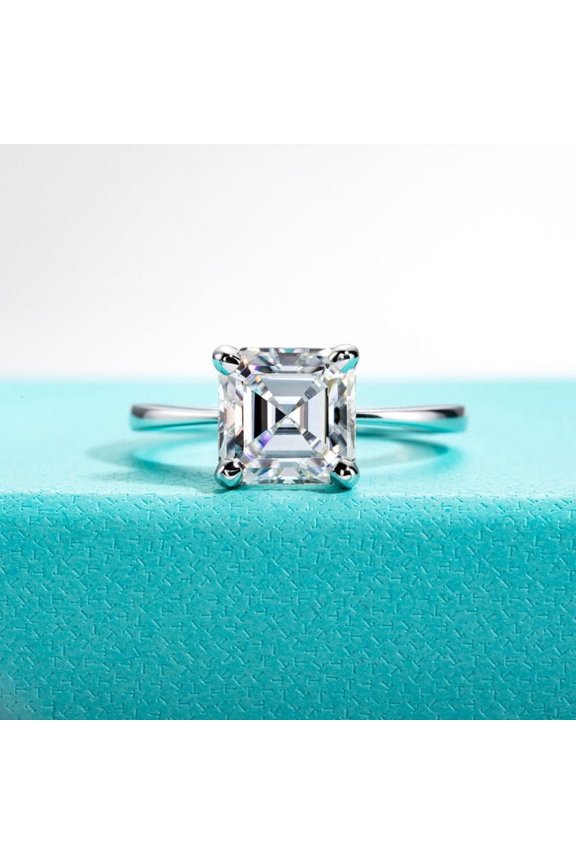 14K White Gold Plated Solitaire Engagement Ring - 1.4 Ct Heart Shaped Moissanite for Women - Wedding Anniversary Solitaire Jewelry - Gift Ring for Lifelong Union or Love Story