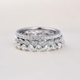 thumbnail image 1 of Kalapi Jewel 1.2 Ct Round Cut Moissanite Three Ring Set - 14K White Gold Plated Engagement Milgrain Band Ring for Women's - Beautiful Moissanite Ring - Gifts for Birthdays, 1 of 2