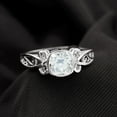thumbnail image 1 of Kalapi Jewel 1.3 Ct Moissanite Filigree Style Ring - Stunning Cushion Cut Ring in 14K White Gold Plated - Engagement Ring for Women's - Gifts for Proposal or Anniversary Celebration, 1 of 3