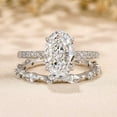 thumbnail image 1 of Kalapi Jewel 14K White Gold Plated 1.6 Ct Oval Cut Moissanite Hidden Halo Ring - Dazzling Engagement Ring Set for Women's - Elegant Bridal Ring Set Jewelry - Perfect Gift for Proposals, 1 of 3