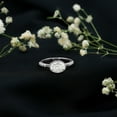 thumbnail image 1 of Kalapi Jewel 14K White Gold Plated 1.8 Ct Moissanite Bezel Set Ring for Women's - Oval Cut Engagement Ring - Bridal Jewelry - Gift for Engagement or Wedding - Dazzling Design for Her, 1 of 4