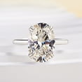 thumbnail image 1 of Kalapi Jewel 14K White Gold Plated Wedding Ring Jewelry - 1.8 Ct Oval Moissanite Anniversary Ring - Solitaire Ring for Women - Classic Romantic Gift for Her Daily Wear Jewelry, 1 of 3