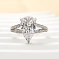 thumbnail image 1 of Kalapi Jewel Elegant 1.8 Ct Pear Cut Moissanite Ring - 14K White Gold Plated Engagement Wedding Split Shank Jewelry - Dazzling Proposal Anniversary or Bridal Rings Gift on Special Day, 1 of 4