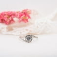 thumbnail image 1 of Kalapi Jewel Elegant 14K White Gold Plated Engagement Ring for Women - 1.2 Ct Round Cut Moissanite Swirl Bypass Wedding Band with Prong Setting, Perfect for Gift or Bridal Jewelry, 1 of 4