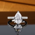 thumbnail image 1 of Kalapi Jewel Pear Cut 1.6 Ct Moissanite Engagement Rings - 14K White Gold Plated Solitaire Style Wedding Ring for Women's - Unique Proposal Rings - Beautiful Jewelry Gift for Her, 1 of 3