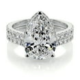 thumbnail image 1 of Kalapi Jewelry Romantic 2.4 Ct Pear Cut Hidden Halo Moissanite Ring for Women's - Stunningly Crafted with Moissanites in 14K White Gold Plated - Ideal for Women’s Engagements and Gift, 1 of 6