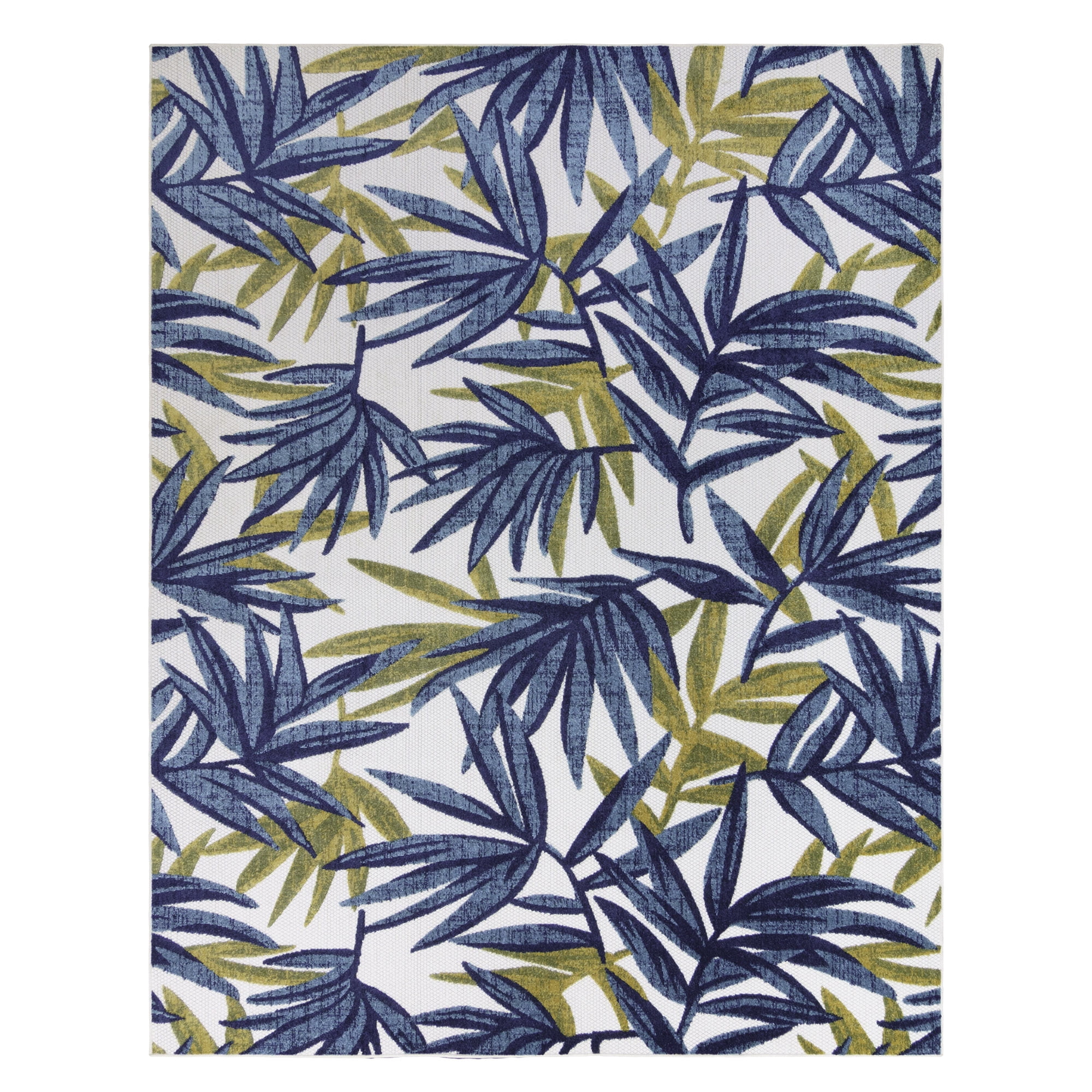 Kalari Isla Indoor/ Outdoor Polypropylene Blue Flat Weave Area Rug, 9x13