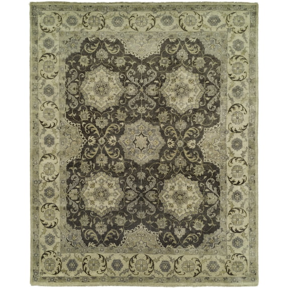 Kalaty Antalya Area Rug AT-390 Mocgry Bulbs Scrolls 6' x 9' Rectangle