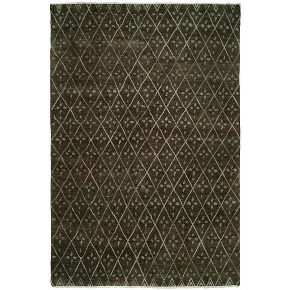 Kalaty Barcelo Area Rug BR-791 Transitional Contemporary Design with Rectangle Brown, 2' x 3'
