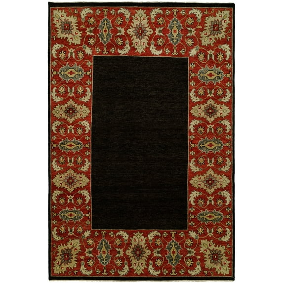 Kalaty Barcelo Area Rug BR-799 Transitional Contemporary Design with Rectangle Red, 8' x 10'