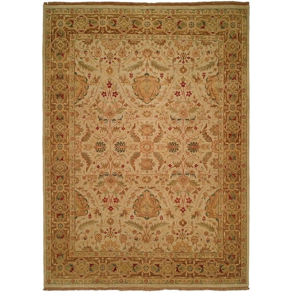Kalaty Carol Bolton Area Rug CB-880 Transitional Brown, Brown, 2' x 10'