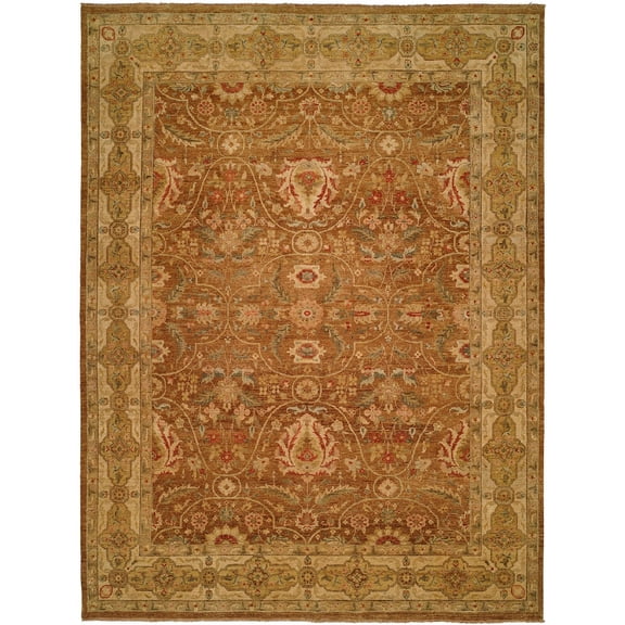 Kalaty Carol Bolton Area Rug CB-881 Transitional Brown, Brown, 2' x 12'