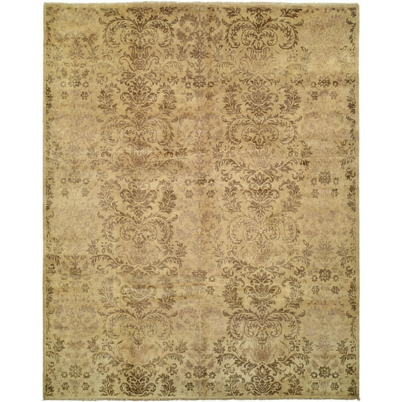Kalaty Carol Bolton Area Rug CB-898 Transitional Ivory, Ivory, 8' x 10'