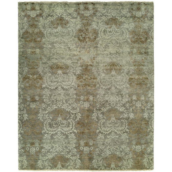 Kalaty Carol Bolton Area Rug CB-908 Transitional Blue, Blue, 2' x 10'