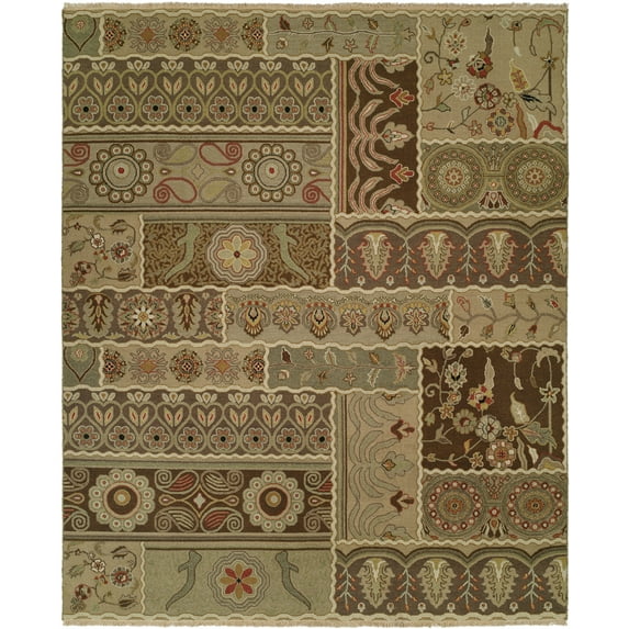 Kalaty Caspian Area Rug CP-822 Multi Bulbs Petals 3' x 5' Rectangle