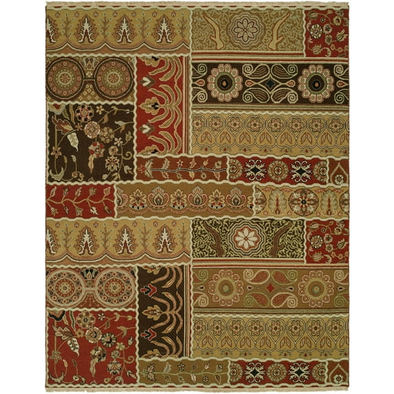 Kalaty Caspian Area Rug CP-823 Multi Petals Rings 9' x 12' Rectangle