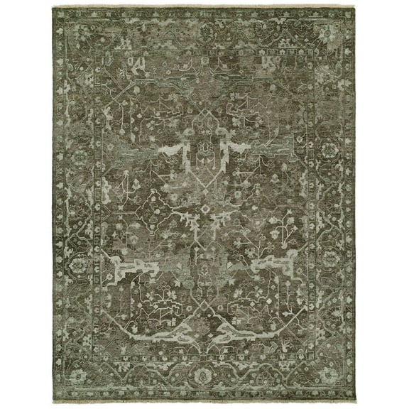 Kalaty Eclpise Area Rug EP-027 Contemporary Grey Bordered, Gray, 3' x 5'