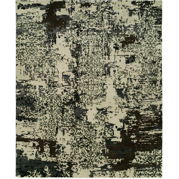 Kalaty Equinox Area Rug EQ-575 Contemporary Black, Black, 2' x 3'