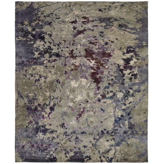 Kalaty Equinox Area Rug EQ-581 Contemporary Purple, Purple, 2' x 3'