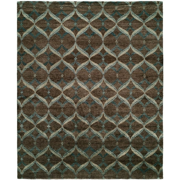 Kalaty Inspira Area Rug IN-940 Mocha Rings Curves 3' x 5' Rectangle
