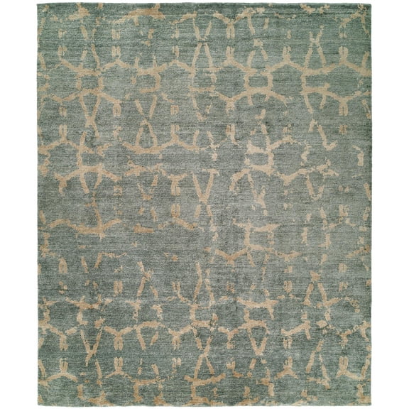 Kalaty Inspira Area Rug IN-945 Gryblu Rings Faded 6' x 9' Rectangle