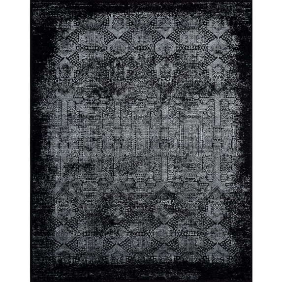 Kalaty Kingsley Area Rug KL-344 Traditional Black, Black, 12' x 15'