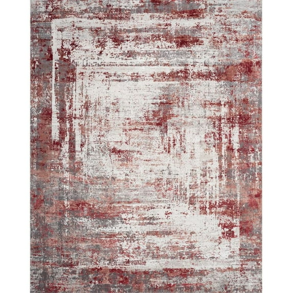 Kalaty Kingsley Area Rug KL-346 Traditional Red, Red, 9' x 12'