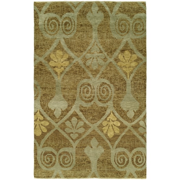 Kalaty Legacy Area Rug LG-021 Walnut Swirls Loops 4' x 6' Rectangle