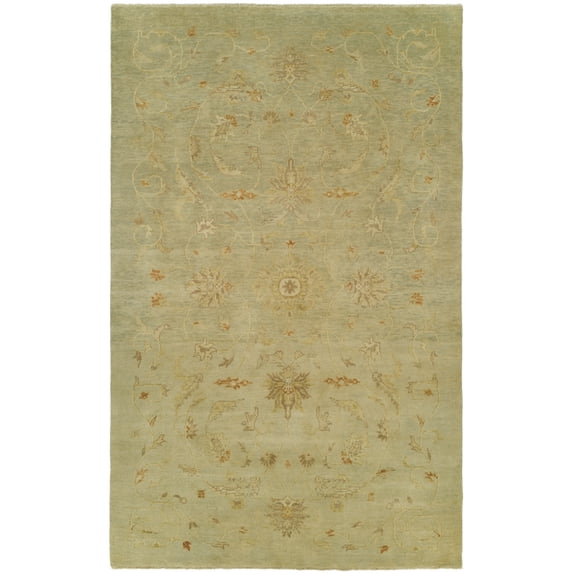 Kalaty Legacy Area Rug LG-023 Veglbl Scrolls Bulbs 6' x 9' Rectangle