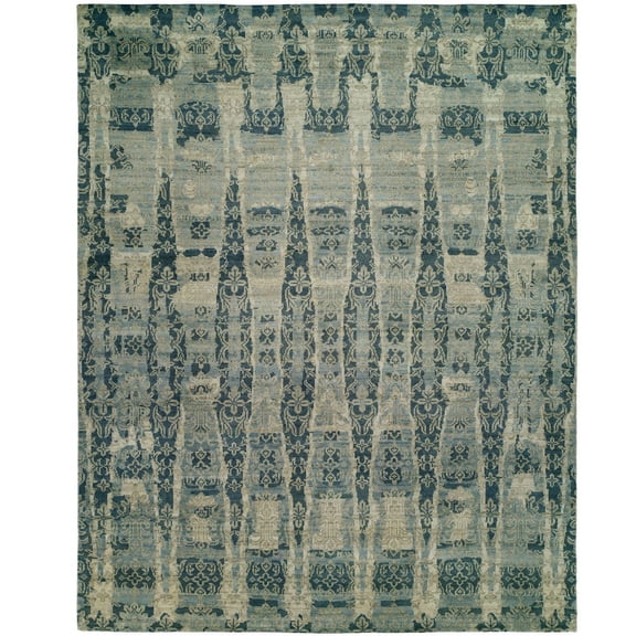 Kalaty Lynx Area Rug LN-237 Contemporary Blue Modern, Blue, 2' x 3'