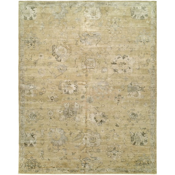 Kalaty Milano Area Rug ML-167 Transitional Beige Borderless Faded, Beige, 2' x 3'