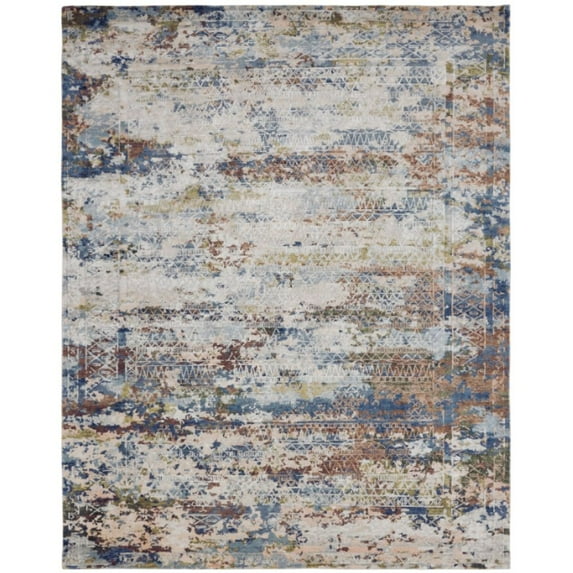 Kalaty Milano Area Rug ML-175 Transitional Multi Borderless Faded, Multi, 6' x 9'