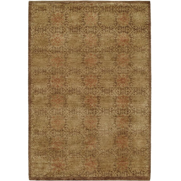 Kalaty Mirabelle Area Rug MB-493 Transitional Brown Modern, Brown, 2' x 3'