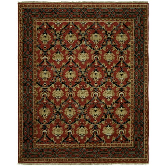 Kalaty Mirabelle Area Rug MB-494 Transitional Red Modern, Red, 2' x 3'