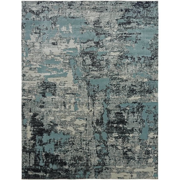 Kalaty Modena Area Rug MO-357 Aqua / Zinc Worn Faded 2' x 3' Rectangle