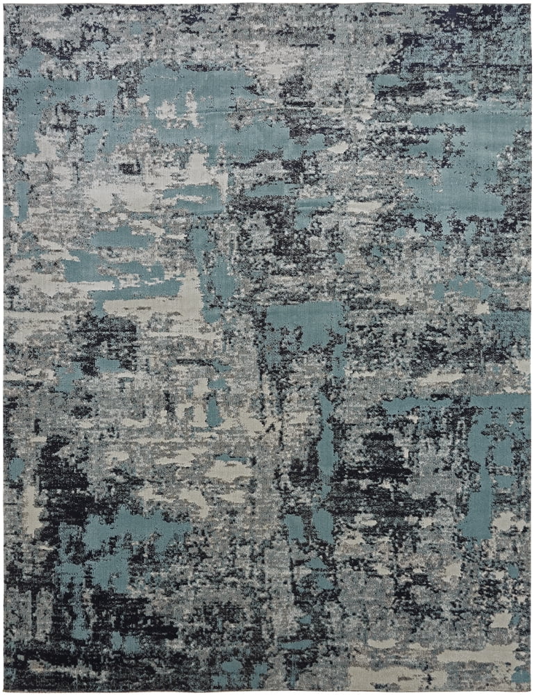 Kalaty Modena Area Rug MO-357 Aqua / Zinc Worn Faded 8' 6