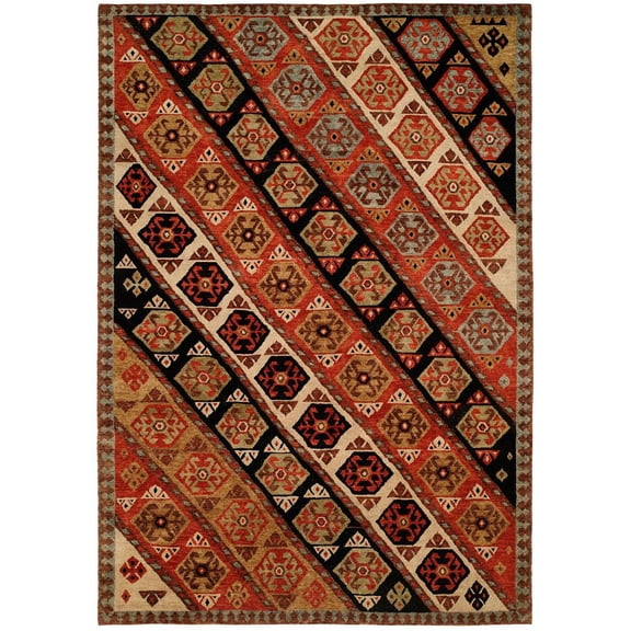 Kalaty Mojave Area Rug MV-694 Traditional Multi Geometric, Multi, 2' x 12'