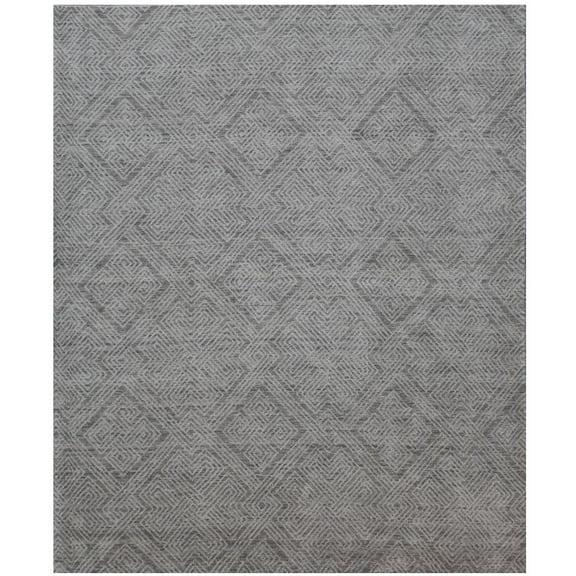 Kalaty Natori Shangri-La Area Rug NS-555 Contemporary Grey Geometric, Gray, 2' x 3'