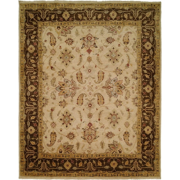 Kalaty Oushak Area Rug OU-418 Ivybrn Petals Scrolls 6' x 6' Rectangle