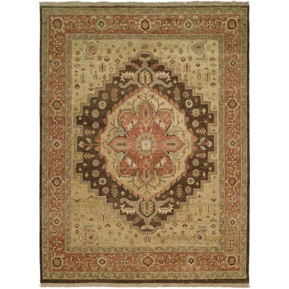 Kalaty Pasha Area Rug PH-983 Multi Floral Medallion 4' x 6' Rectangle