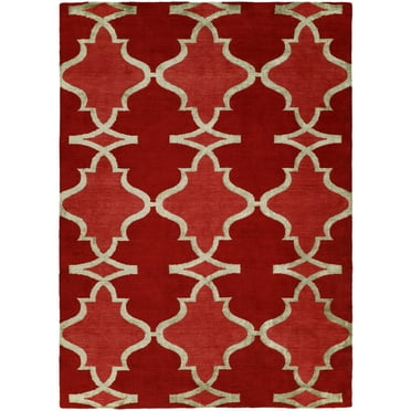 Kalaty Portfolio Area Rug PF-340 Redhot Crosshatch Diagonals 2' 6" x 10' Rectangle