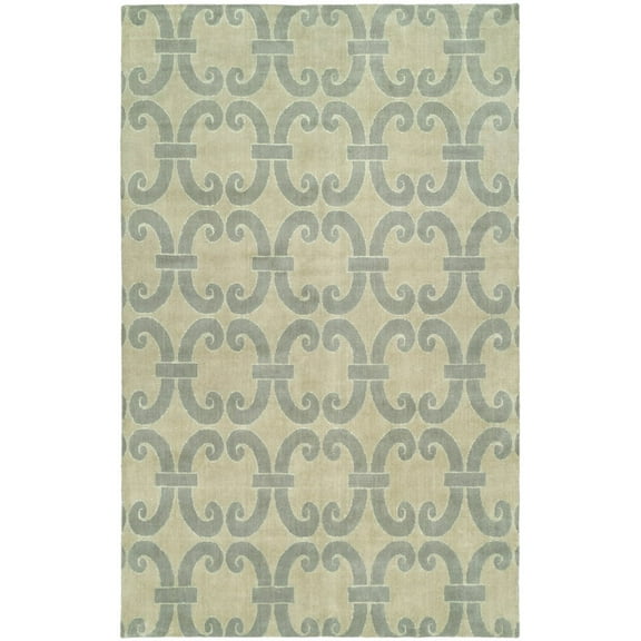 Kalaty Portfolio Area Rug PF-345 Cml / Lb Rings Bars 2' x 3' Rectangle